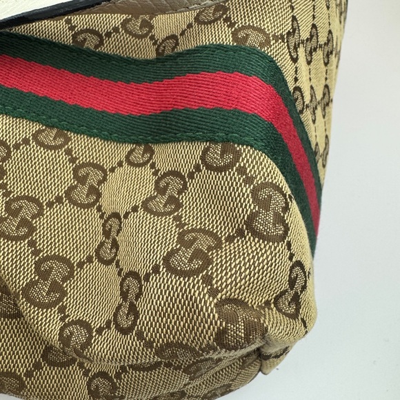 Gucci Web Tote with Green and Red Stripes - Picture 15 of 16